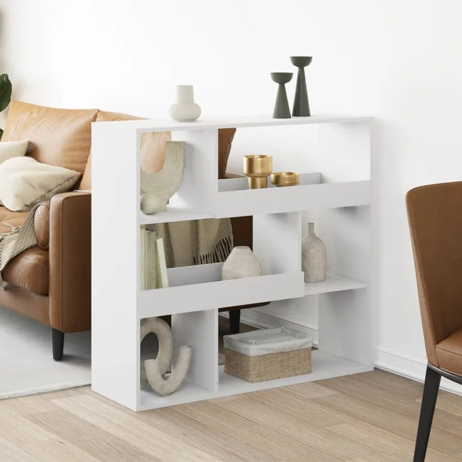 Cloison de séparation blanc 100x33x94,5 cm bois d'ingénierie