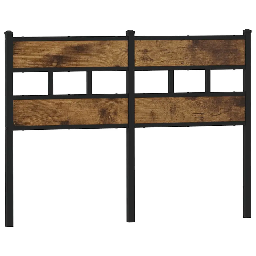 Tête de lit de remplacement chêne fumé 120 cm fer et bois d'ingénierie - 2