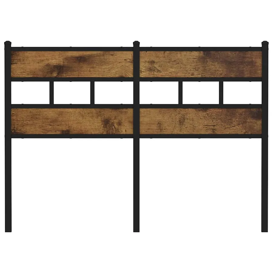 Tête de lit de remplacement chêne fumé 120 cm fer et bois d'ingénierie - 3