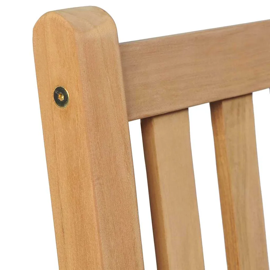 Chaises de jardin lot de 2 et coussins anthracite Bois de teck - 4