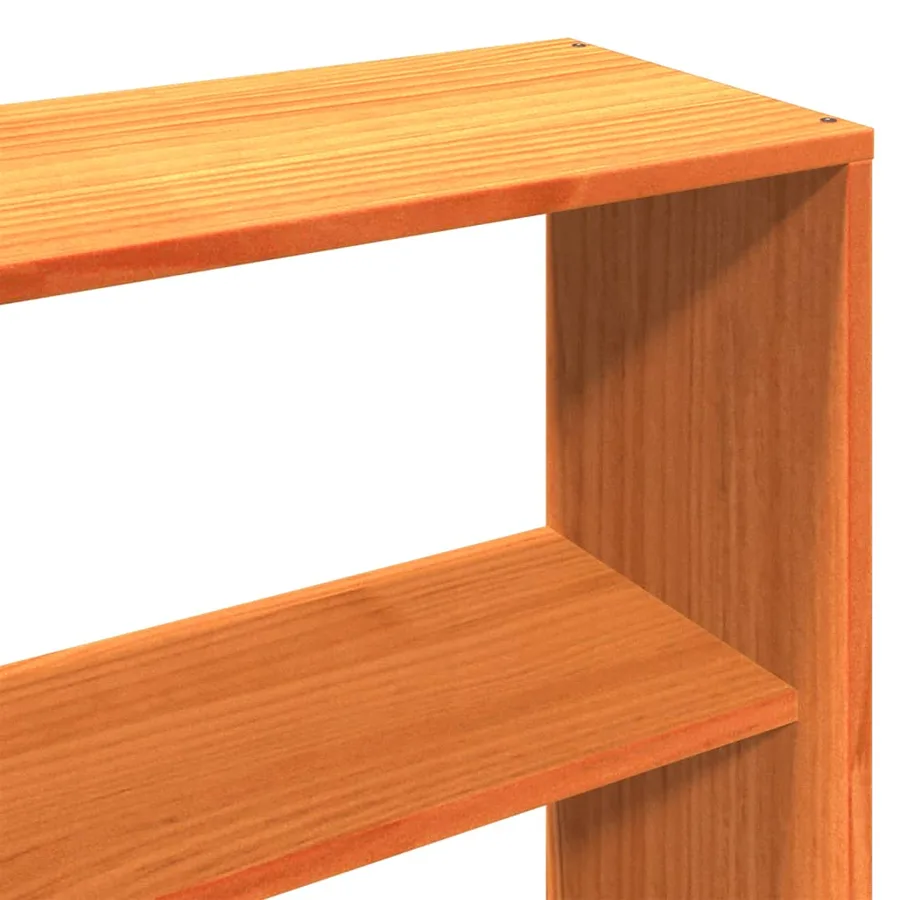 Tête de lit avec rangement cire marron 200cm bois massif de pin - 8