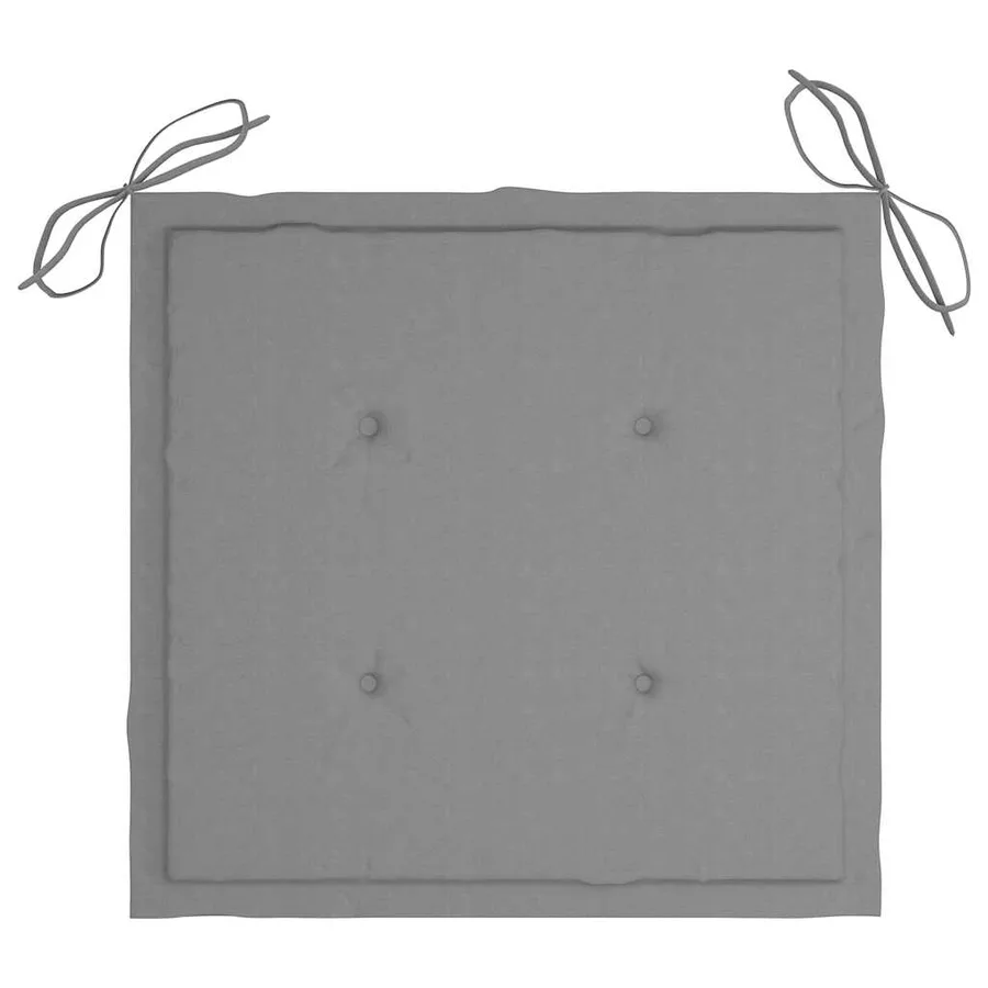 Chaises pliables de jardin avec coussins lot de 4 Teck solide - 8