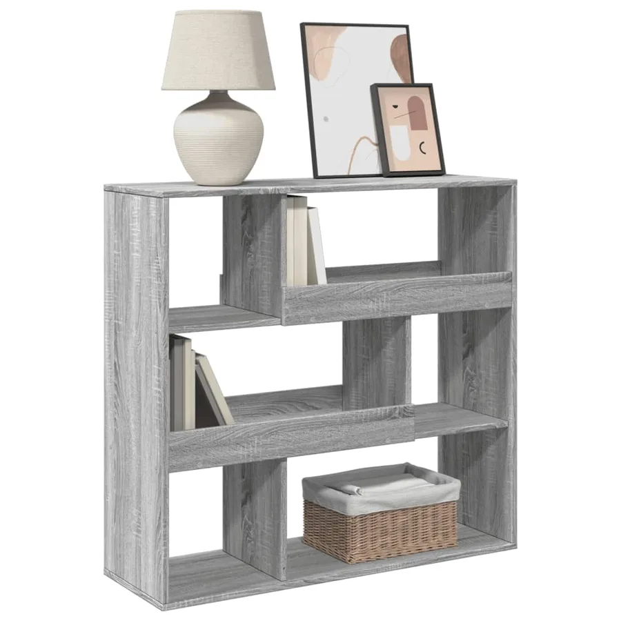 Bibliothèque/Séparateur de pièce sonoma gris 100x33x94,5 cm - 7