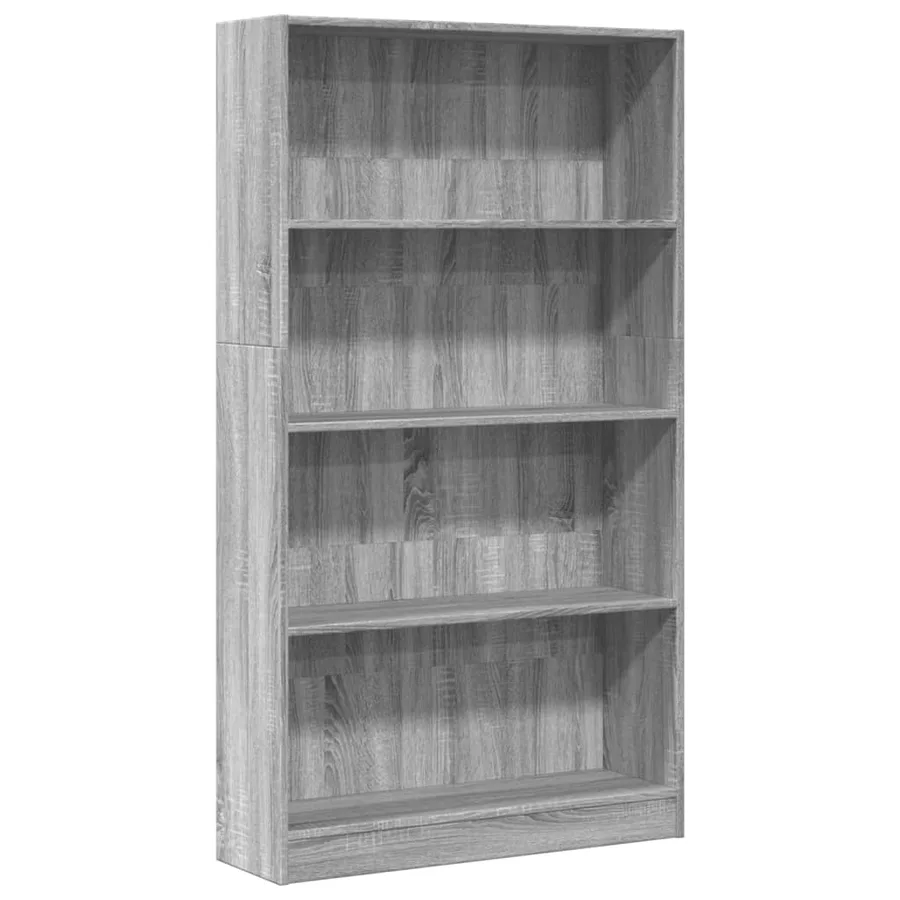 Bibliothèque sonoma gris 80x24x143 cm bois d'ingénierie - 2