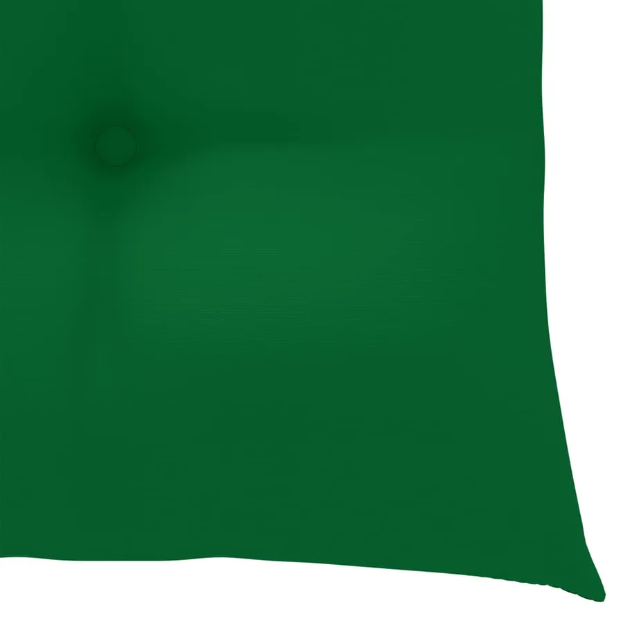 Chaises de jardin lot de 6 et coussins vert Bois de teck solide - 11