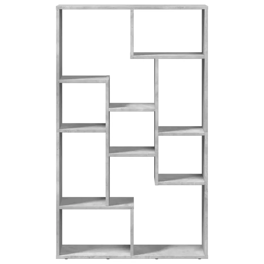 Bibliothèque gris béton 72x20x120,5 cm bois d'ingénierie - 5