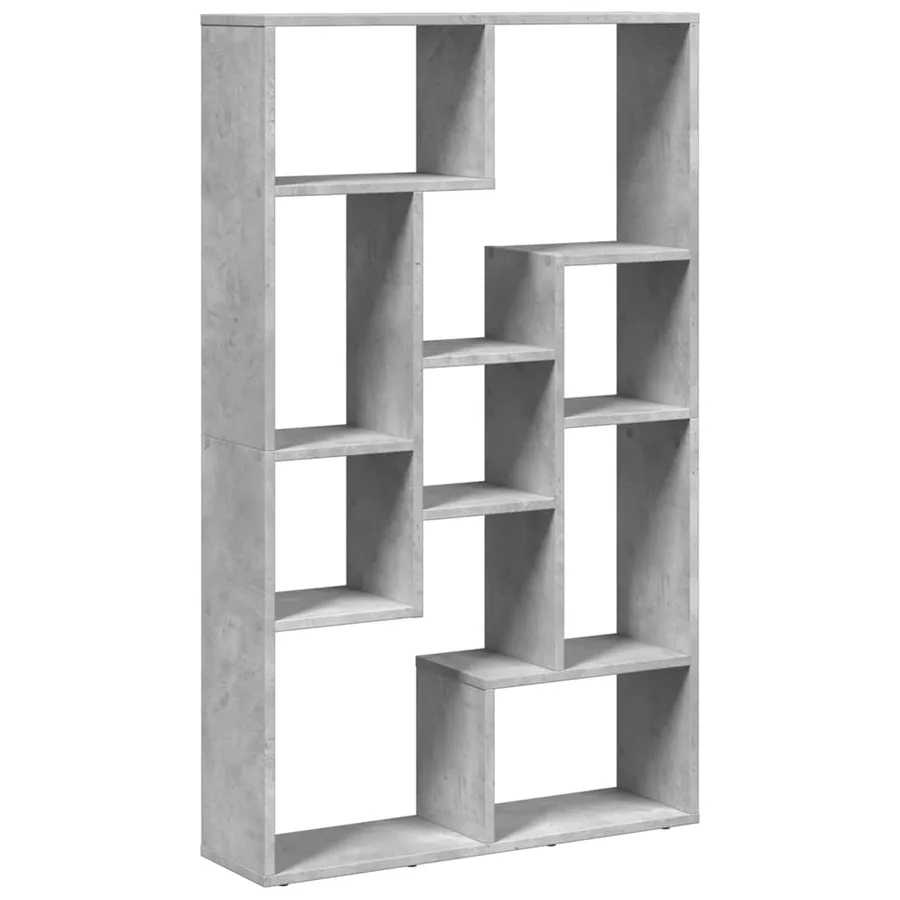 Bibliothèque gris béton 72x20x120,5 cm bois d'ingénierie - 6