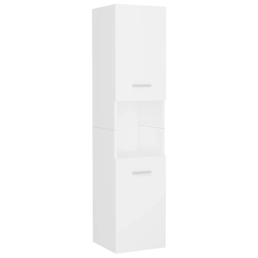 Ensemble de meubles de salle de bain blanc bois d'ingénierie - 4