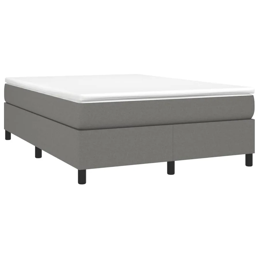 Sommier à lattes de lit avec matelas Gris foncé 140x200cm Tissu - 3