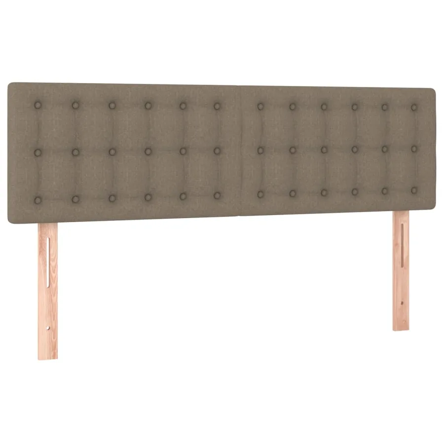 Sommier à lattes de lit avec matelas LED Taupe 140x200 cm Tissu - 7