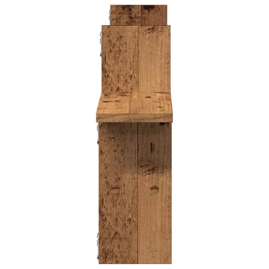 Étagères murales 2 pcs vieux bois 38x12x38 cm bois d'ingénierie - 6