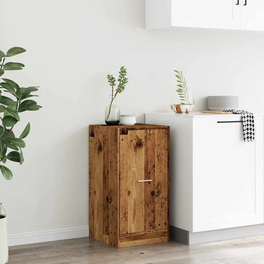 Armoire d'apothicaire vieux bois 40x41x77,5cm bois d'ingénierie - 3