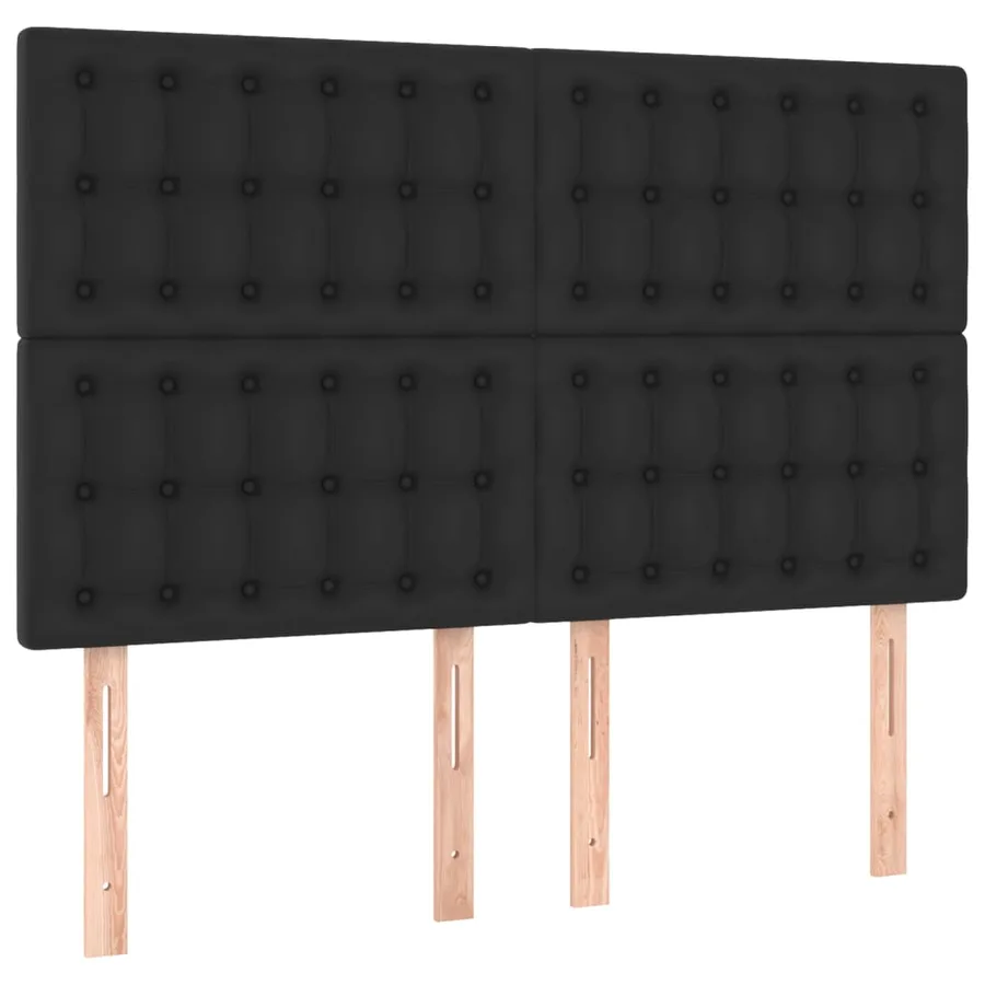 Cadre de lit sans matelas noir 140x190 cm similicuir - 9