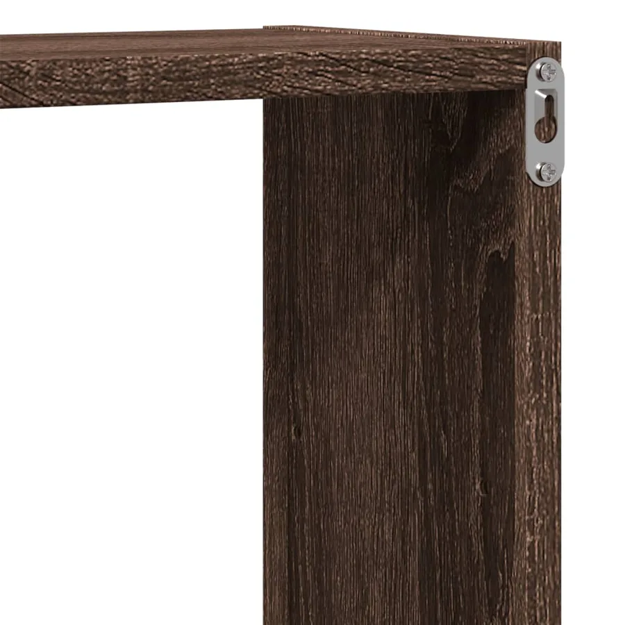 Étagère murale chêne marron 96x18x60 cm bois d'ingénierie - 8