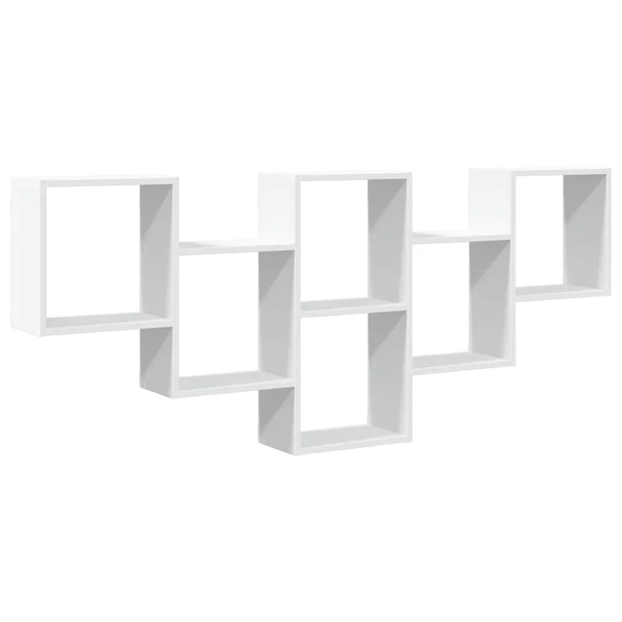 Étagère murale blanc 159x18x66 cm bois d'ingénierie - 2