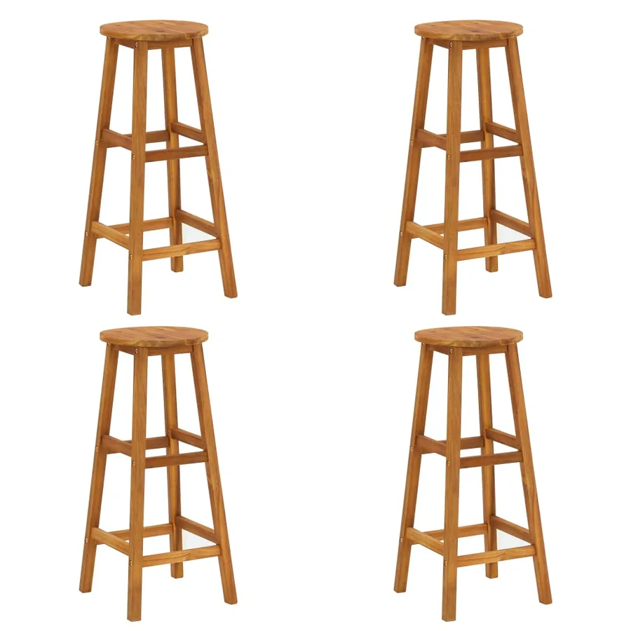 Ensemble de bar de jardin 5 pcs bois d'acacia solide - 5