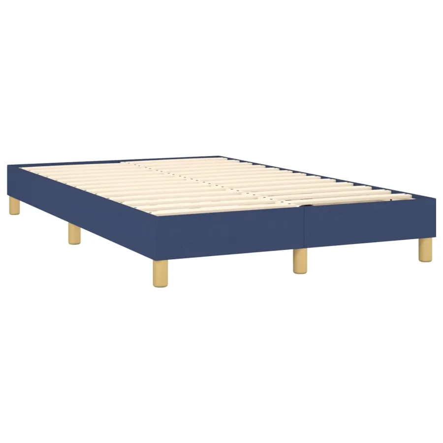Sommier à lattes de lit avec matelas LED Bleu 120x200 cm Tissu - 5
