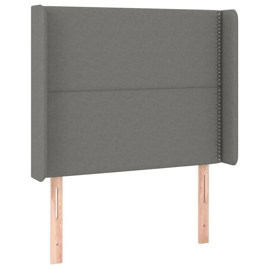 Sommier à lattes de lit matelas LED Gris foncé 90x200cm Tissu - 7