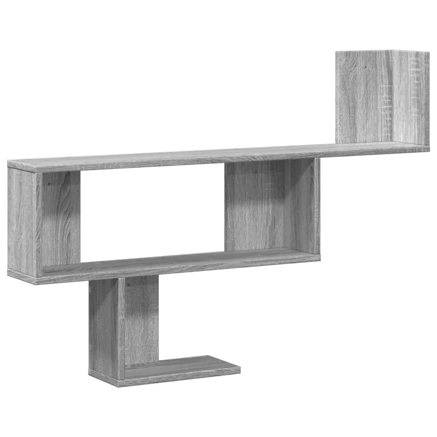 Étagère murale sonoma gris 100x15x70 cm bois ingénierie - 2