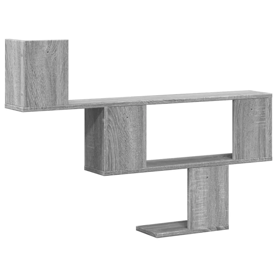 Étagère murale sonoma gris 100x15x70 cm bois ingénierie - 6