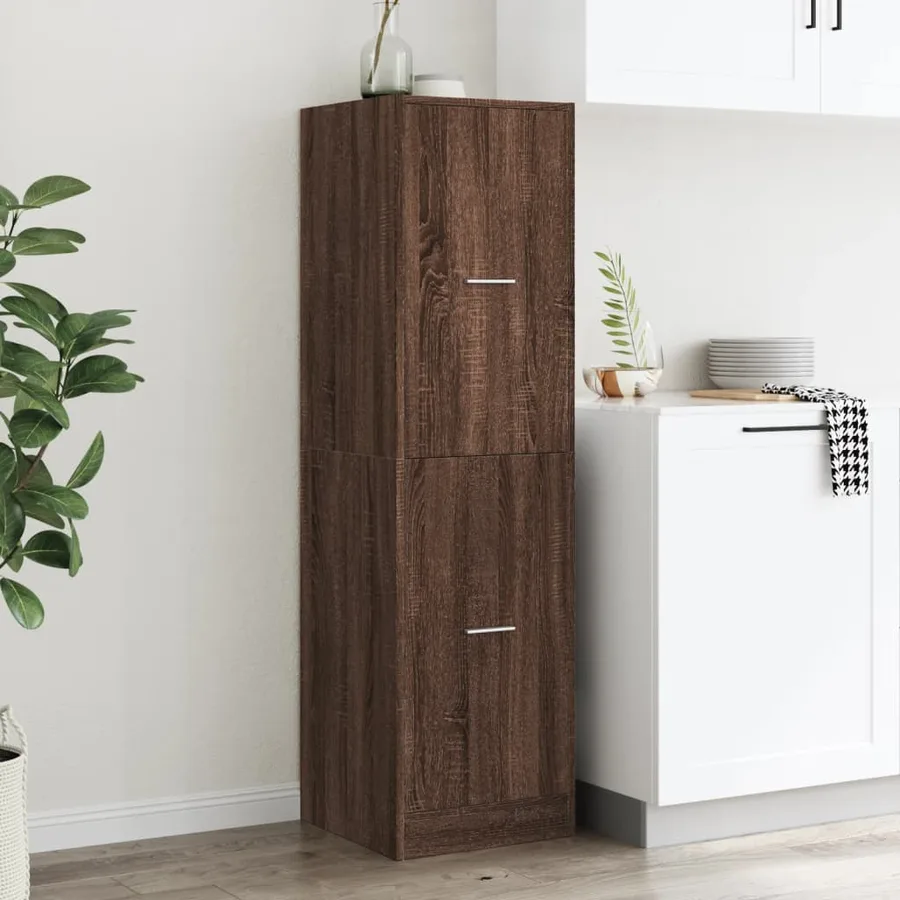 Armoire apothicaire chêne marron 40x41x144,5 cm bois ingénierie - 3