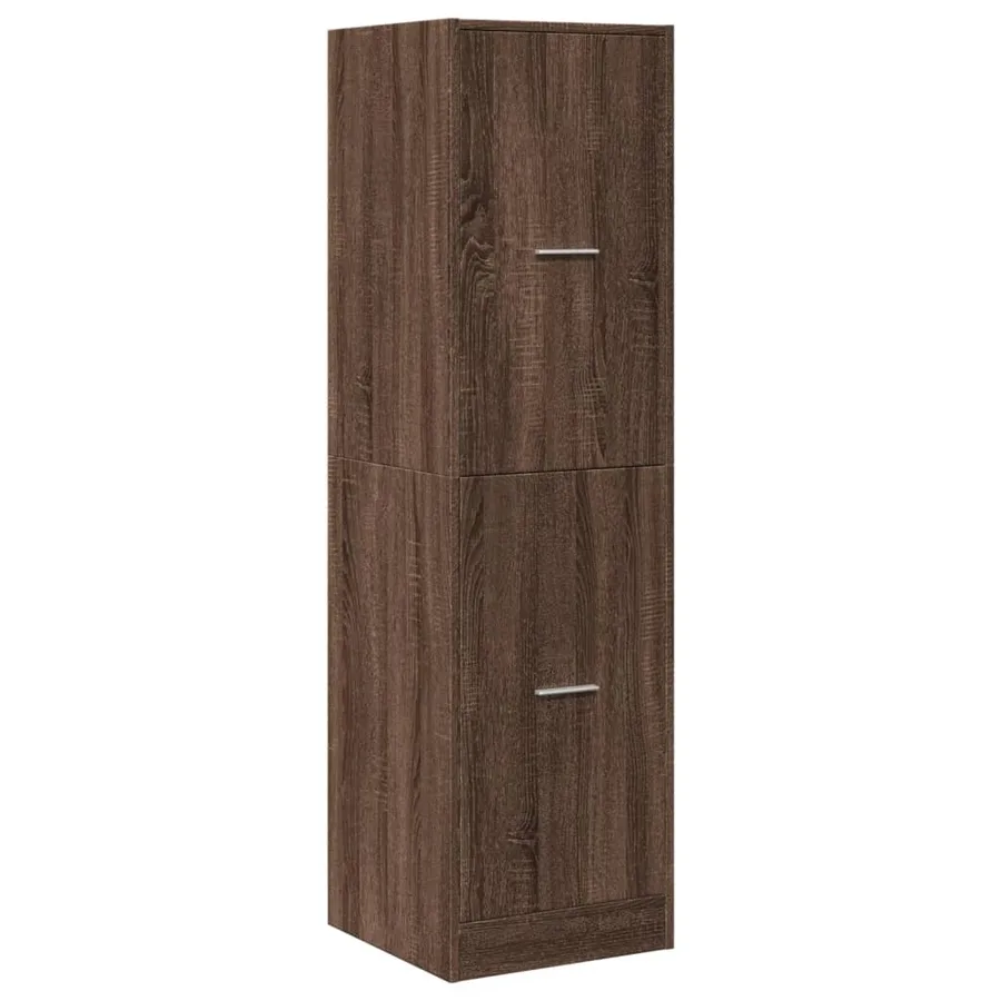 Armoire apothicaire chêne marron 40x41x144,5 cm bois ingénierie - 4