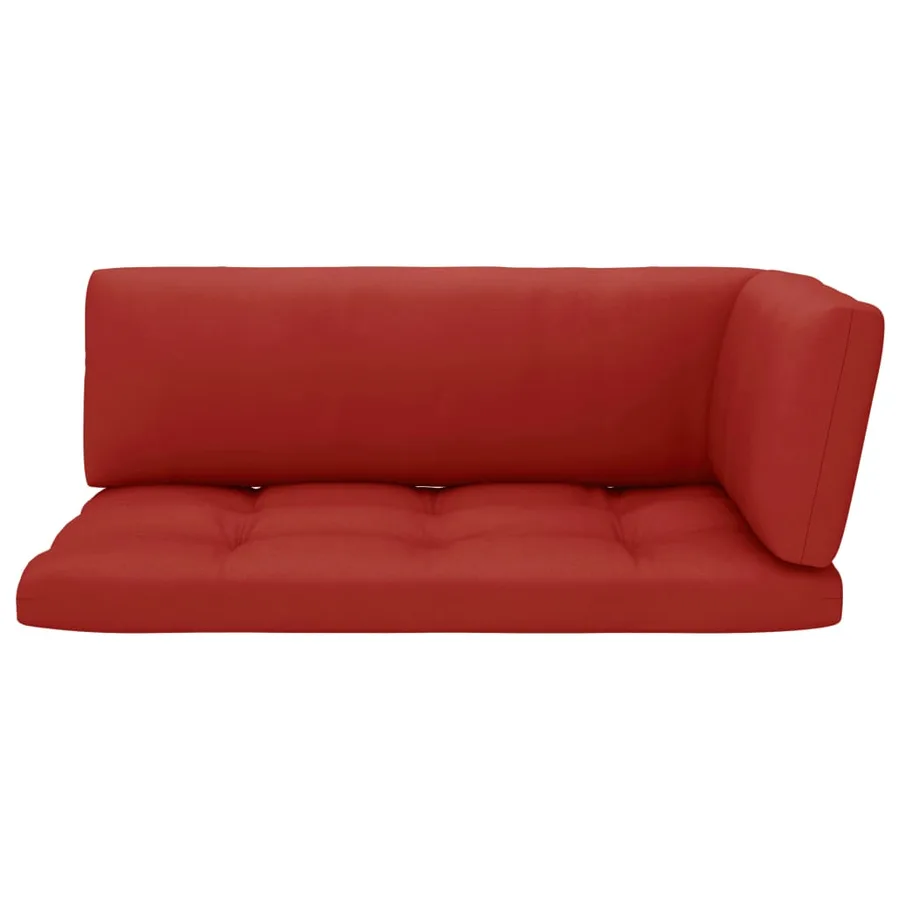 Salon de jardin palette 6 pcs et coussins Pin imprégné de blanc - 6