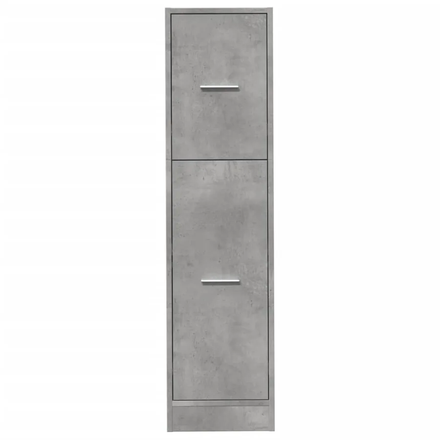 Armoire d'apothicaire gris béton 30x41x118 cm bois d'ingénierie - 5