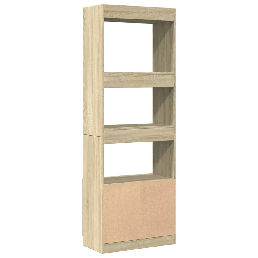 Buffet haut 63x33x180 cm chêne sonoma bois d'ingénierie - 7