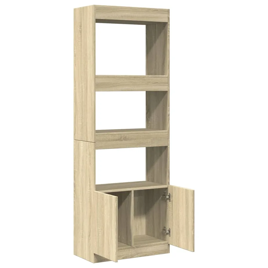 Buffet haut 63x33x180 cm chêne sonoma bois d'ingénierie - 8