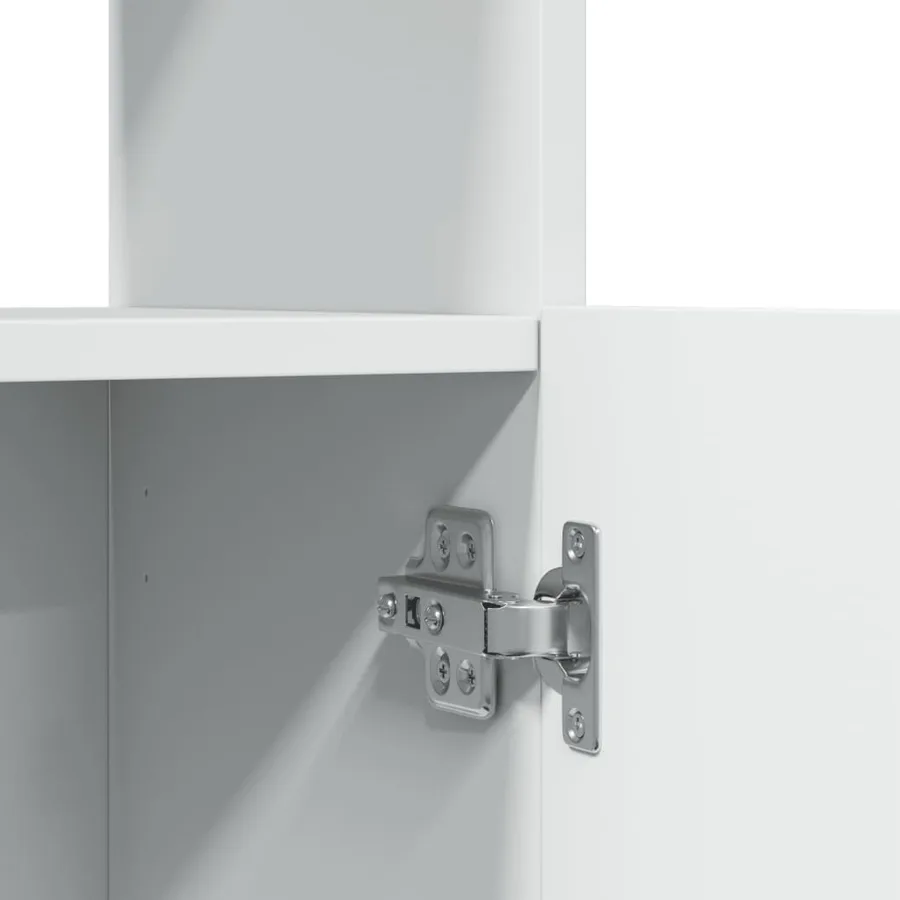 Buffet haut 63x33x180 cm blanc bois d'ingénierie - 10