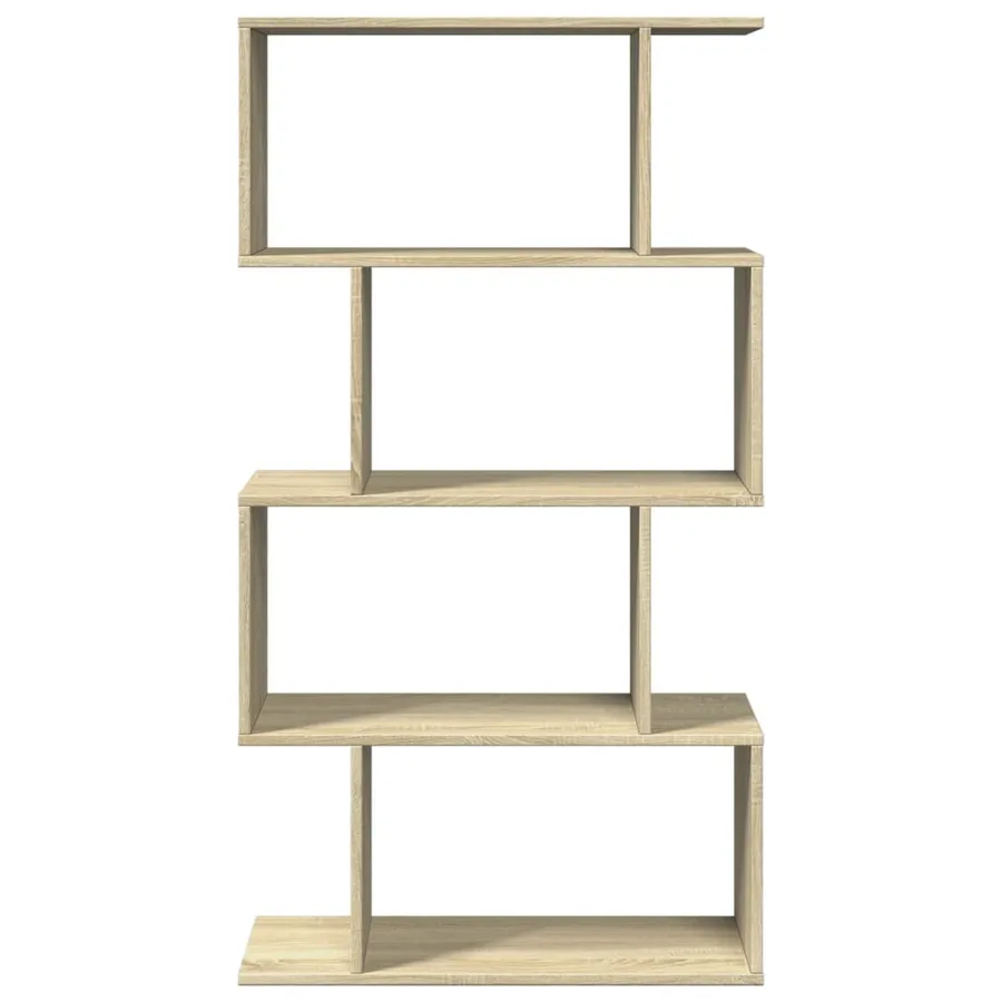 Étagère séparatrice de pièce 4 niveaux chêne sonoma 70x24x129cm - 5