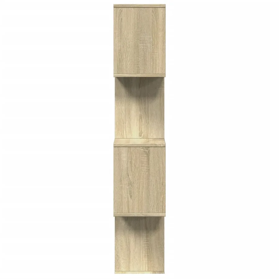 Étagère séparatrice de pièce 4 niveaux chêne sonoma 70x24x129cm - 7