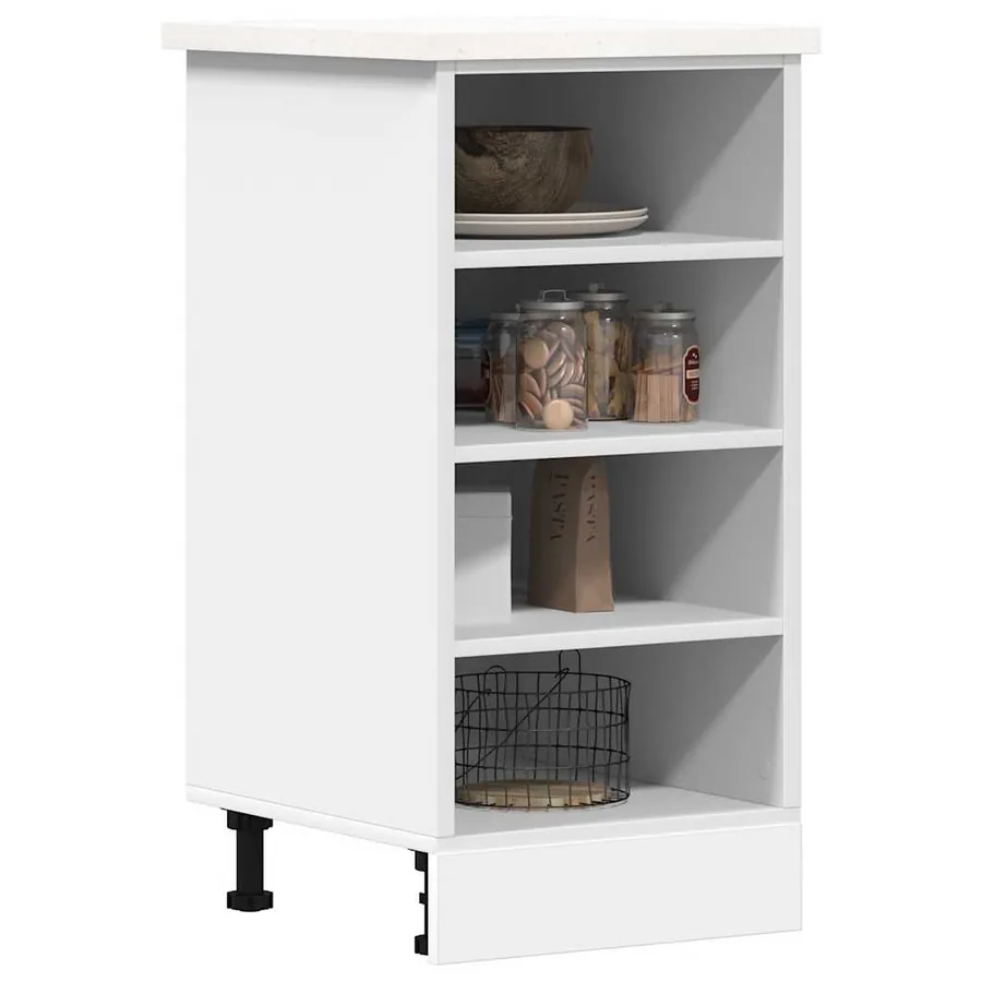 Meuble bas "Riga" Blanc 40 x 44,5 x 81,5 cm Bois d'ingénierie