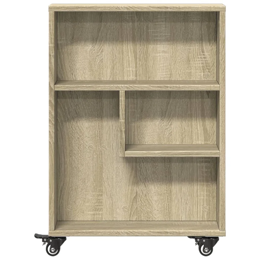 Chariot de rangement étroit Chêne Sonoma 48 x 13 x 68 cm Bois d'ingénierie - 4