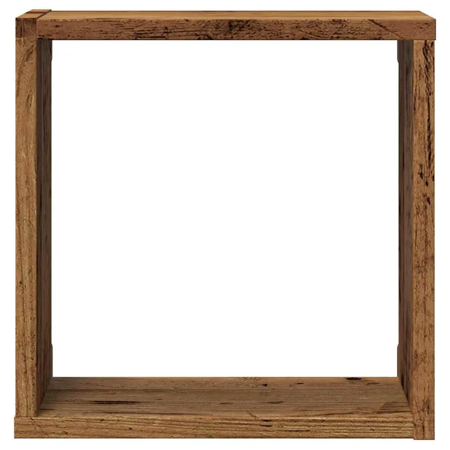 Étagères cube murales 2 pcs vieux bois 30x15x30 cm - 5