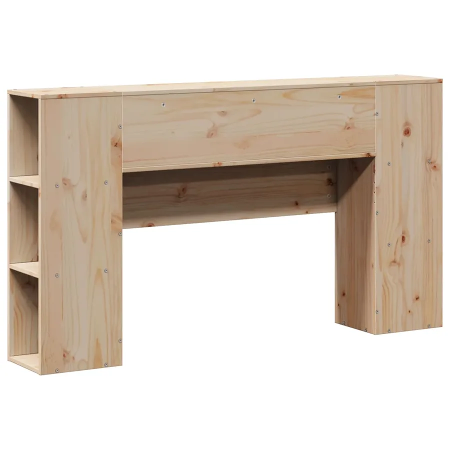 Tête de lit avec rangement 135 cm bois massif de pin - 6
