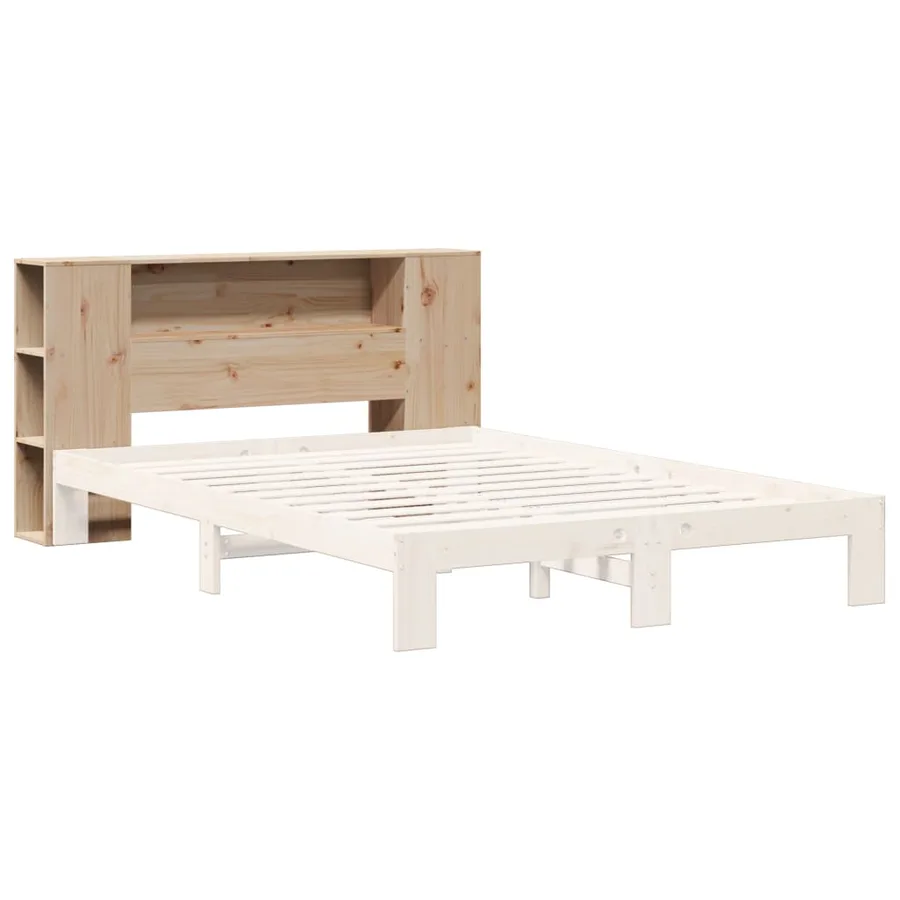 Tête de lit avec rangement 135 cm bois massif de pin - 7