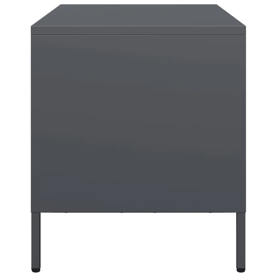 Meuble TV anthracite 68x39x43,5 cm acier laminé à froid - 6