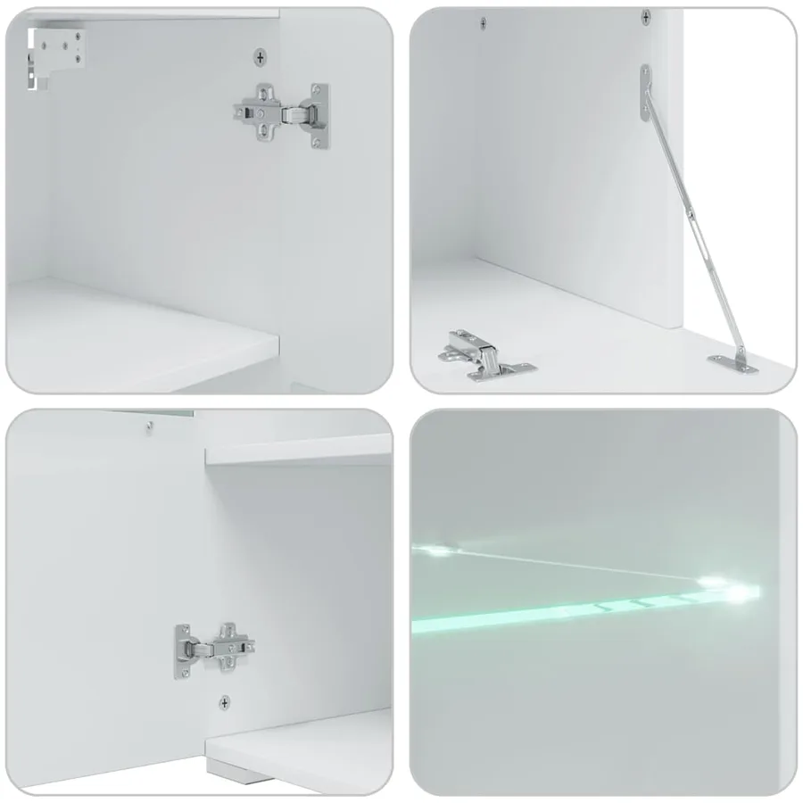 Meubles TV avec lumière LED 5pcs chêne sonoma bois d'ingénierie - 12