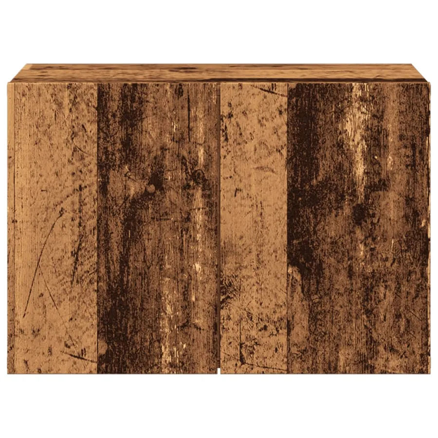Meuble TV mural vieux bois 60x30x41 cm - 5