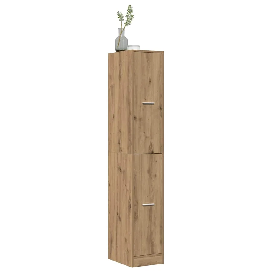 Armoire d'apothicaire chêne artisanal bois d'ingénierie - 5