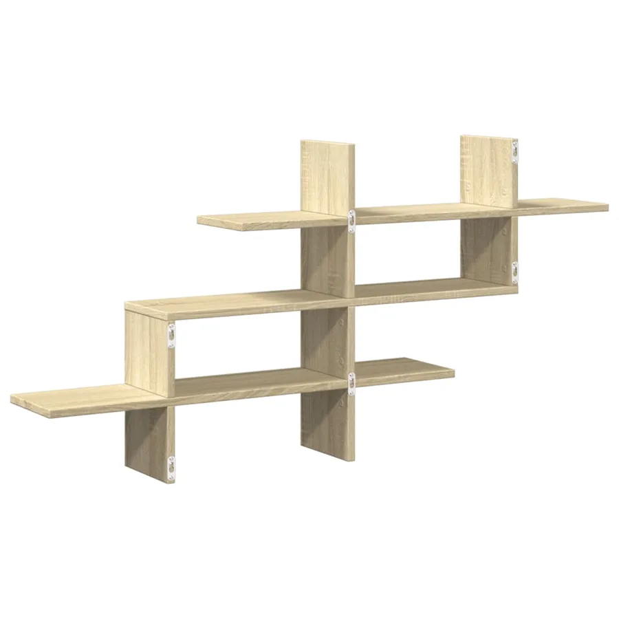 Étagère murale chêne sonoma 124,5x18x60,5 cm bois d'ingénierie - 6