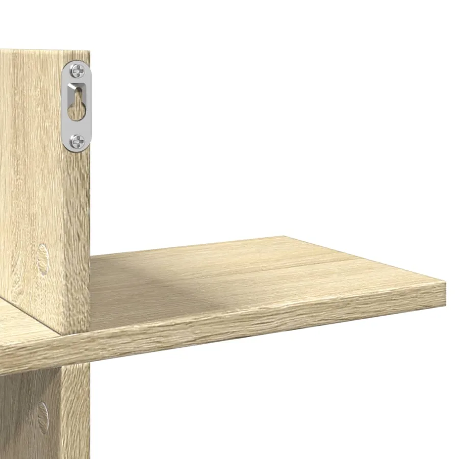 Étagère murale chêne sonoma 124,5x18x60,5 cm bois d'ingénierie - 8