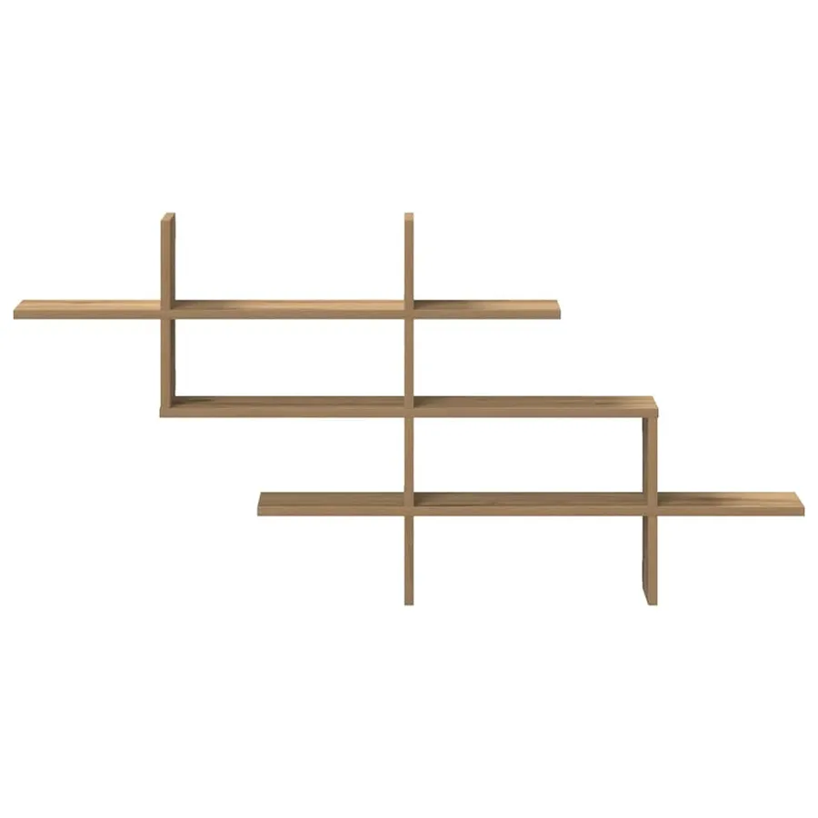 Étagère murale chêne artisanal 124,5x18x60,5 cm bois ingénierie - 4