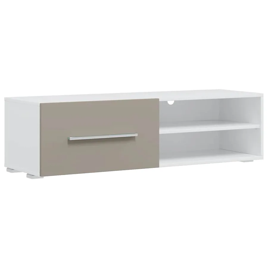 Meubles TV avec lumière LED 5 pcs gris pierre bois d'ingénierie - 9