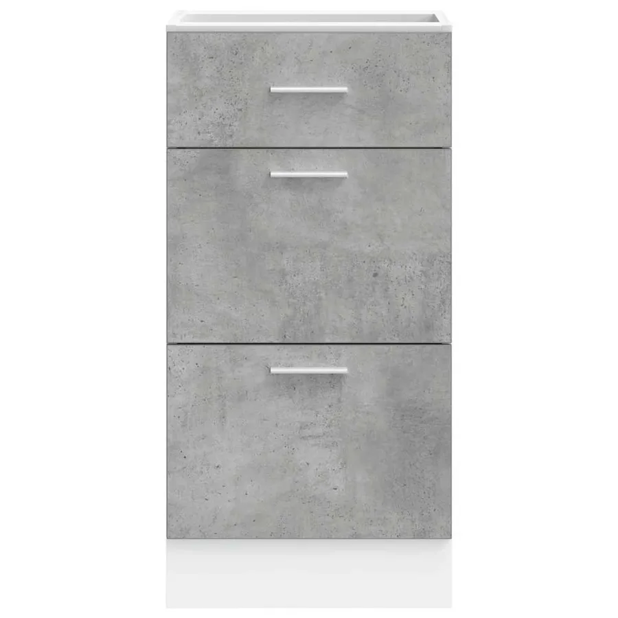 Meuble bas "Lyon" Gris béton 40 x 46 x 81,5 cm Bois d'ingénierie - 4