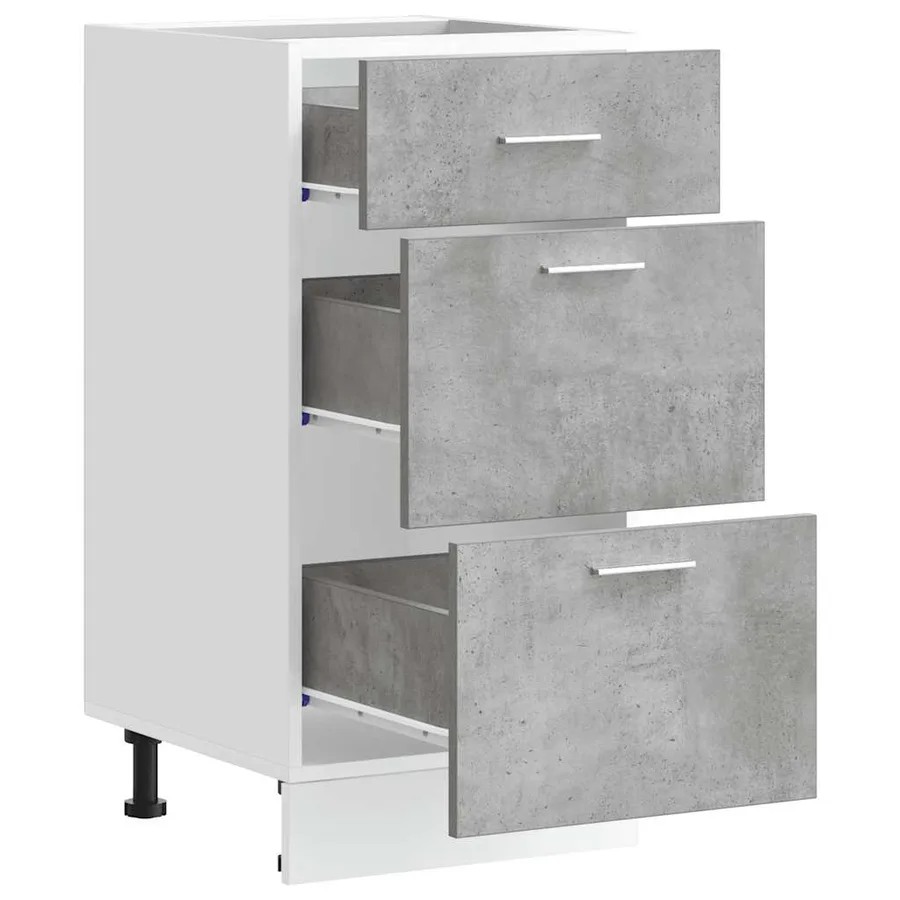 Meuble bas "Lyon" Gris béton 40 x 46 x 81,5 cm Bois d'ingénierie - 5