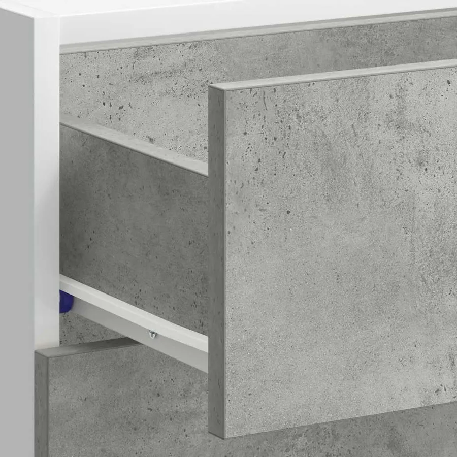 Meuble bas "Lyon" Gris béton 40 x 46 x 81,5 cm Bois d'ingénierie - 9
