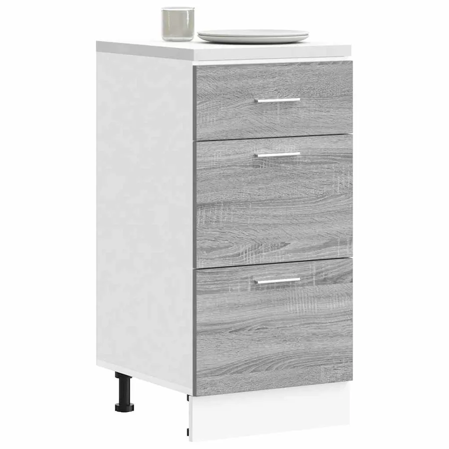 Meuble bas "Lyon" Gris Sonoma 40 x 46 x 81,5 cm Bois d'ingénierie